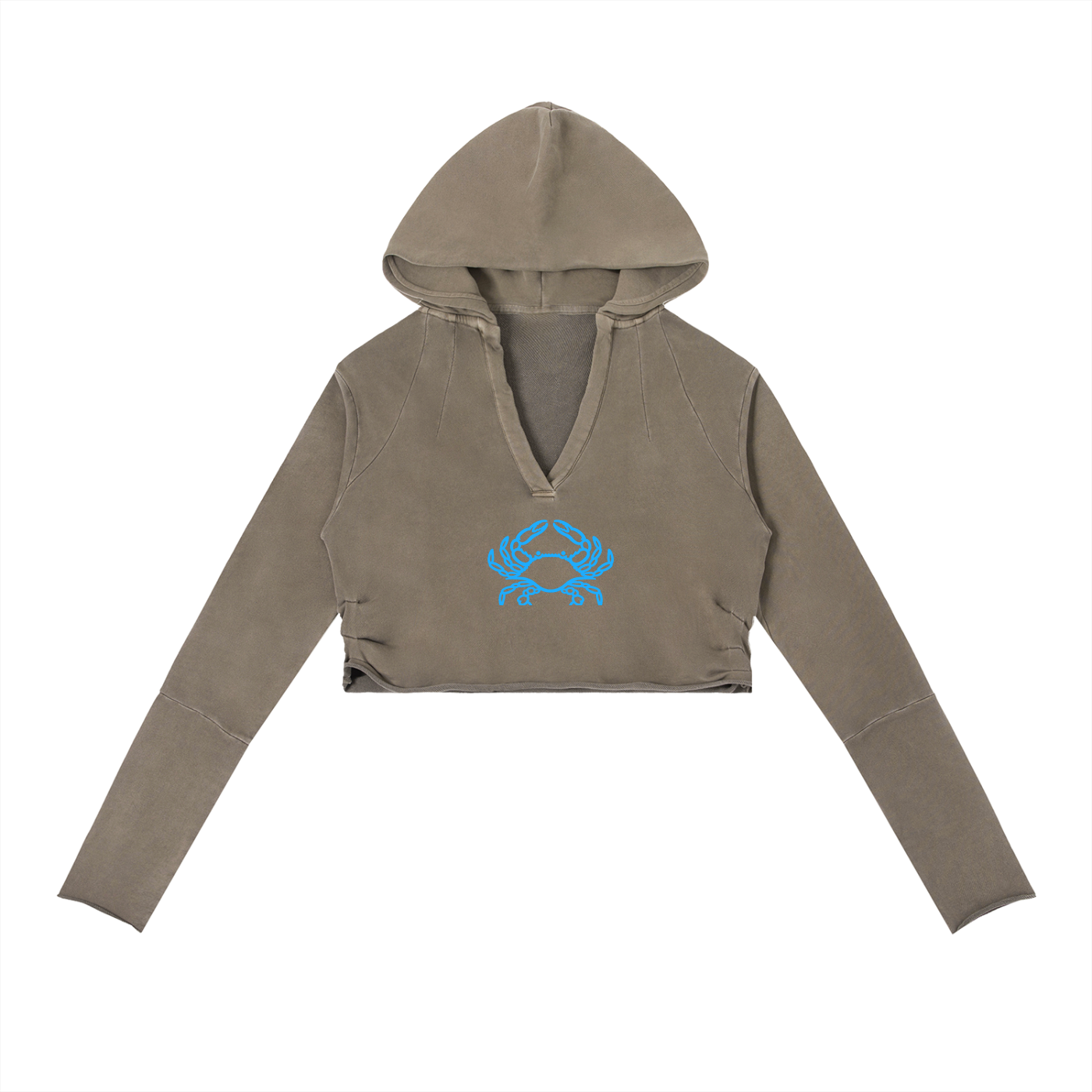 Vintage Washed Raw Edge Hoodie