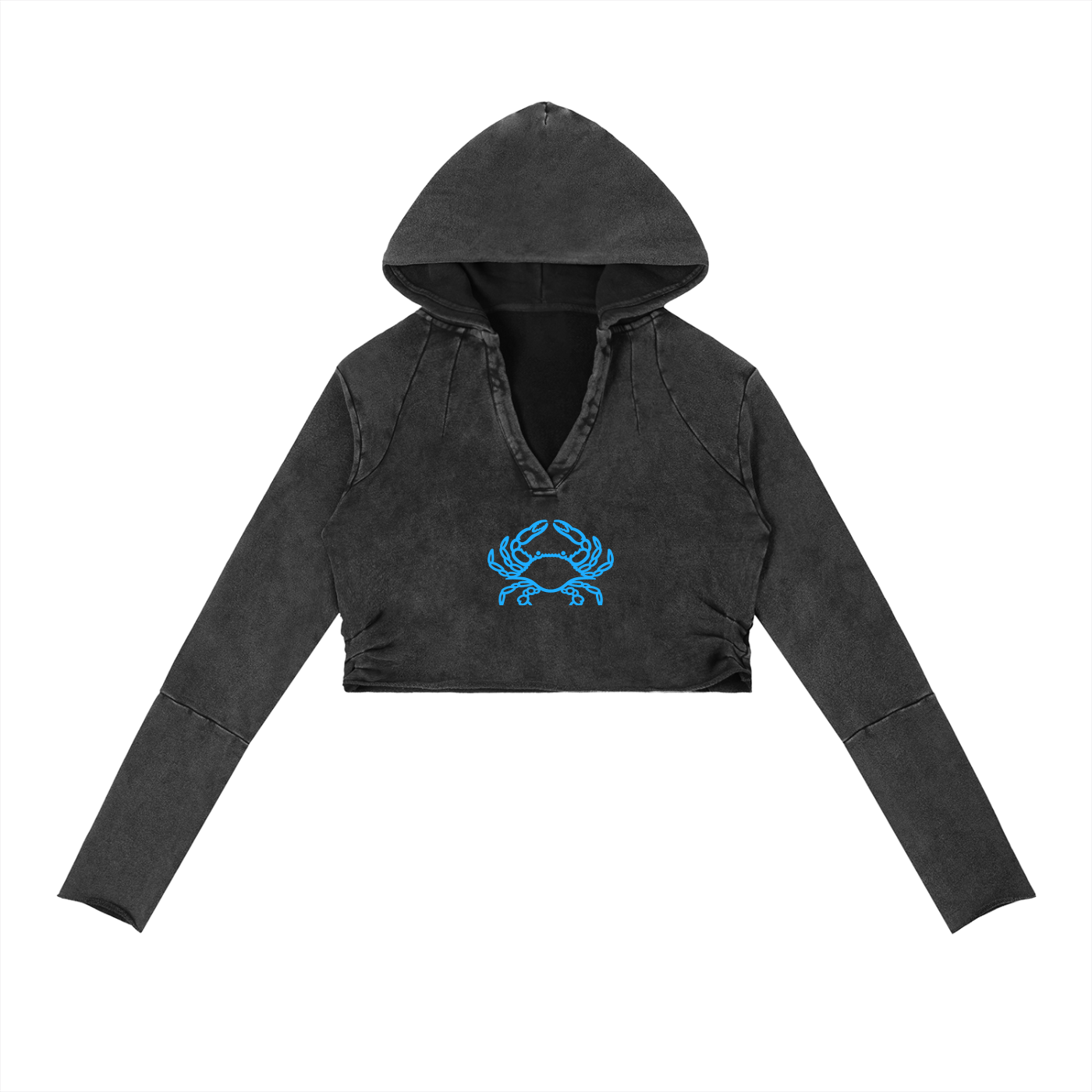 Vintage Washed Raw Edge Hoodie