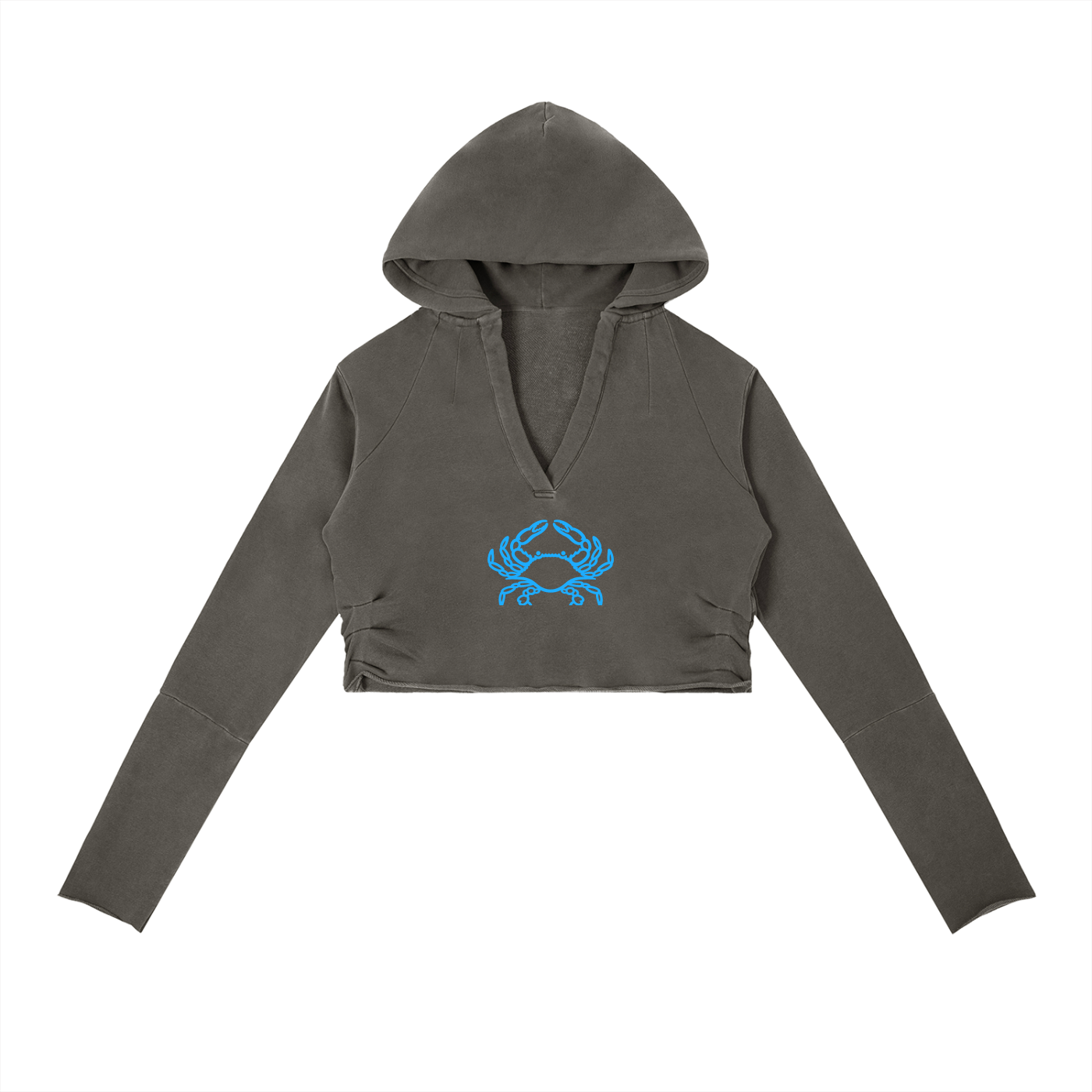 Vintage Washed Raw Edge Hoodie