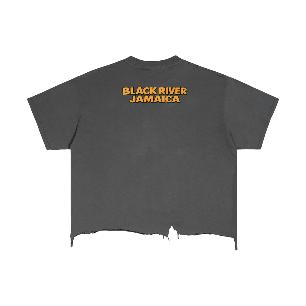 Vintage Wash Boxy Distressed Hem T-Shirt