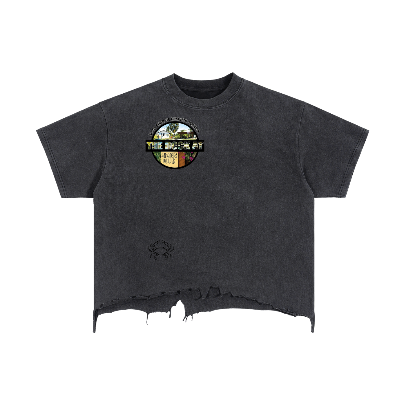 Vintage Wash Boxy Distressed Hem T-Shirt