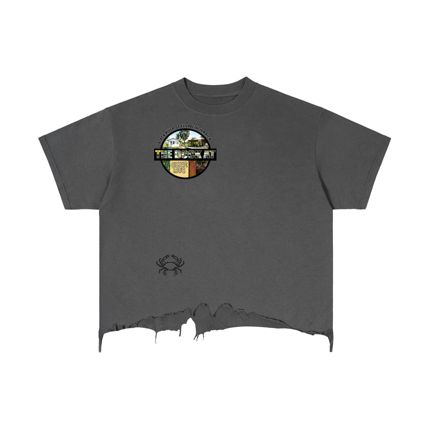 Vintage Wash Boxy Distressed Hem T-Shirt